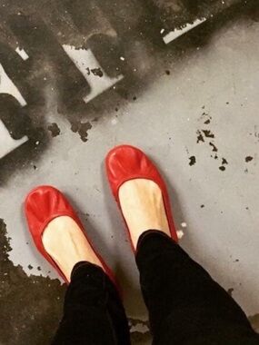 The Storehouse Classic Flats Red Comfortable Leather Foldable For Travel Size 10